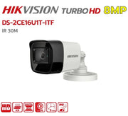 Telecamera 4K Hikvision 8mpxMini Bullet Turbo Tvi Ir Led 30m ottica 3,6mm IP67
