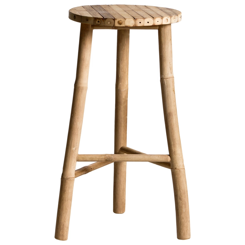 Sgabello da bagno Tavolino decorativo in bambù naturale Treppiede moderno in stile scandinavo