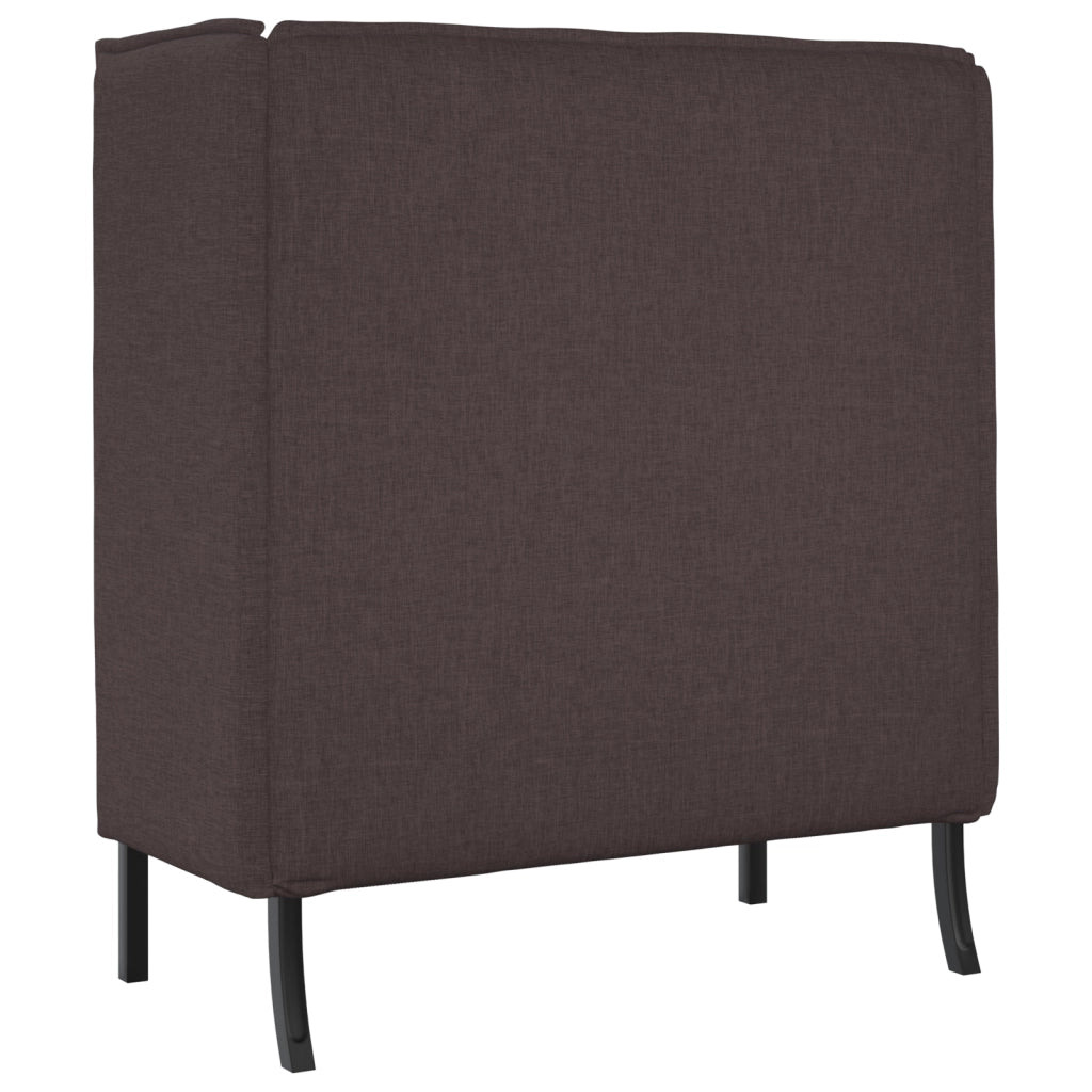 Divano alto Marrone scuro 109x56x121 cm Tessuto
