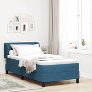 Letto a molle con testiera Blu scuro 100 x 200 cm Velluto 3340434