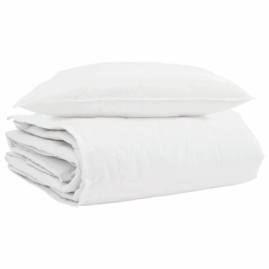 Duvet Invernale con cuscino 2 pcs Bianco Piuma d'anatra 3376299