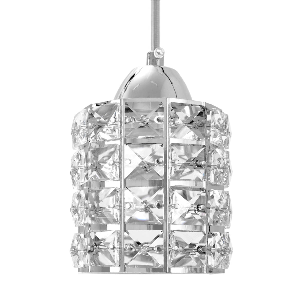Lampada Da Soffitto Cristallo Argento APP727-1CP