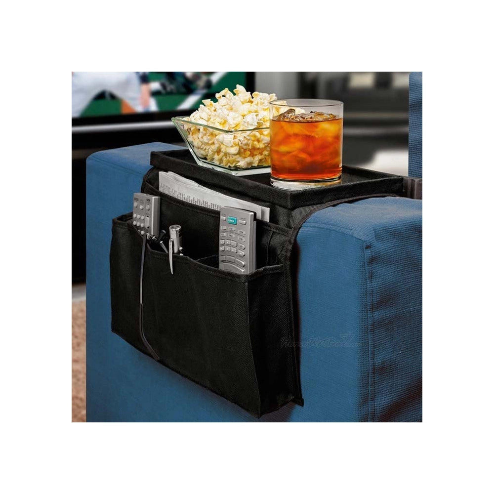 Trade Shop - Bracciolo Divano Salvaspazio Poltrona Sofa Arm Rest Organizer Tv Porta Oggetti -