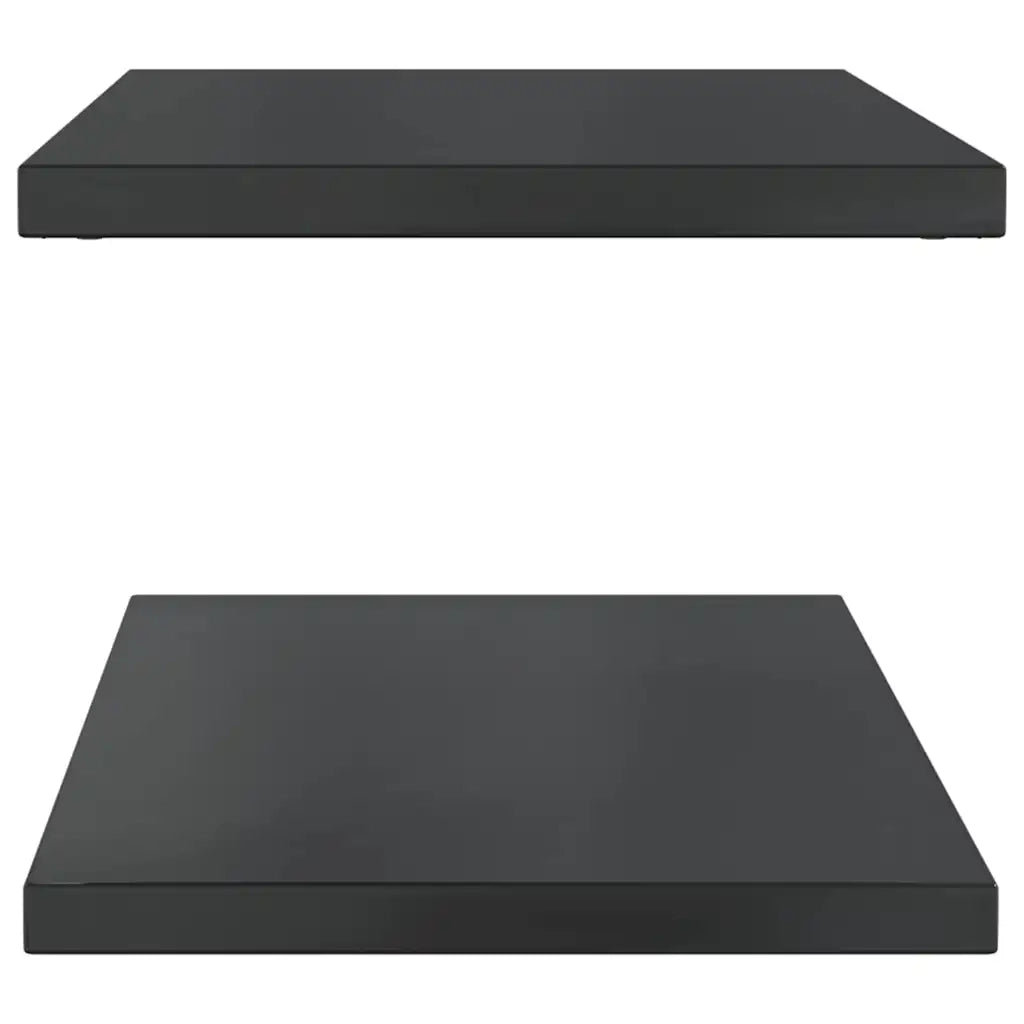 Mensole a Muro 2 pz 100x40x3 cm Nero in Acciaio Inossidabile