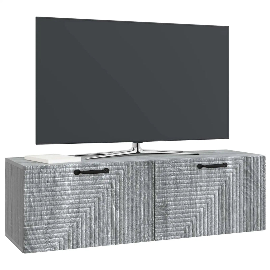 Mobile Porta TV da Muro Grigio Sonoma 98 x 31 x 30 cm
