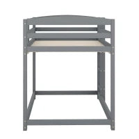 Letto a castello per bambini 6+ anni, 90x200 cm, struttura in legno, senza materasso, Grigio