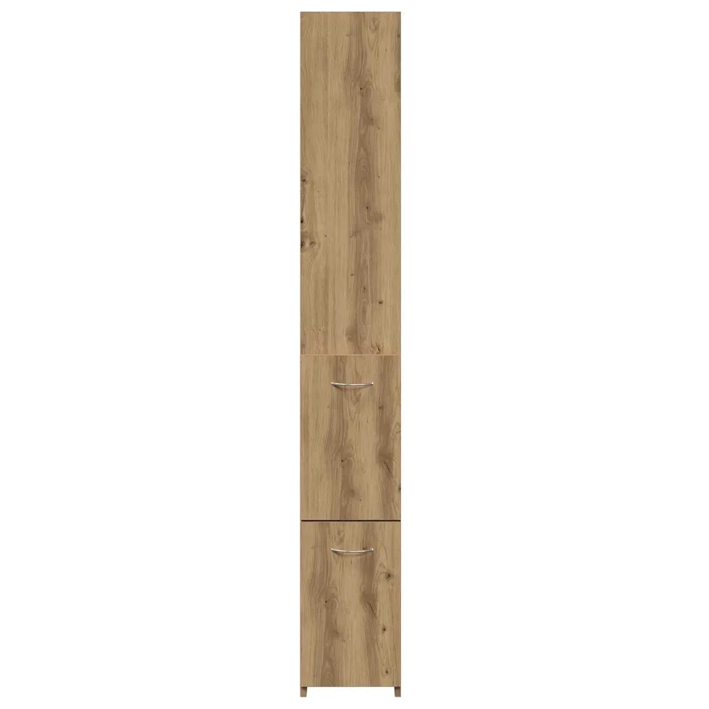 Armadietto Bagno Rovere 25x25x170 cm Legno Multistrato 856653