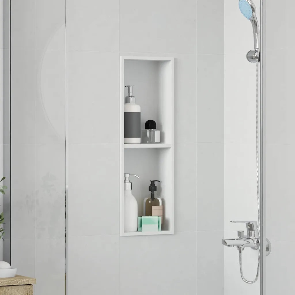 Nicchia per doccia Bianco 60 x 20 x 9,5 cm Acciaio inossidabile CFW1504801