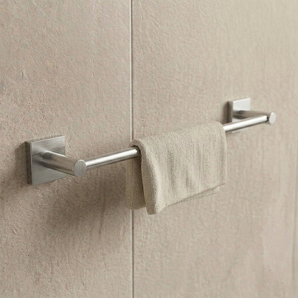 Porta asciugamani da muro 45 cm in acciaio inox spazzolato Sidera