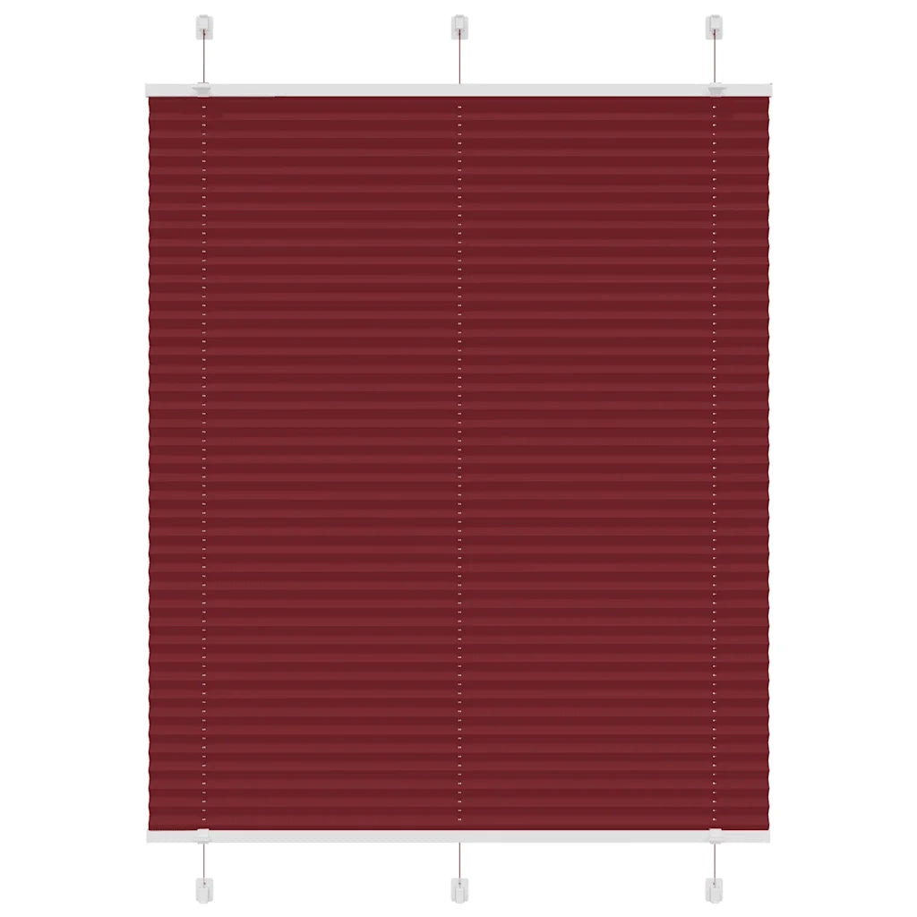 Tenda Plissettata Rosso Bordeaux 105x100 cm Larghezza Tessuto