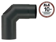 GOMITI CURVE ALA NERO AETERNUM 90 C/ISPEZIONE D.12-13-15 CM STUFE CANNE FUMARIE