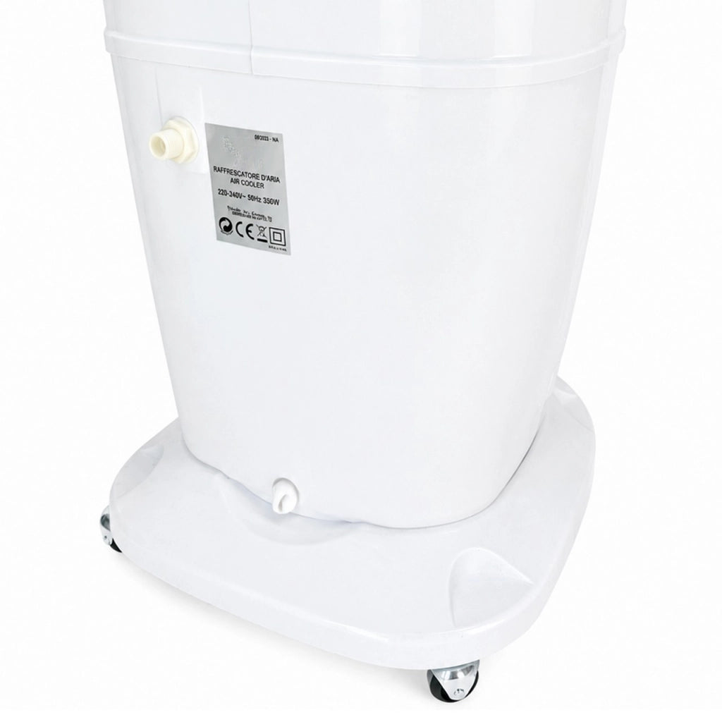 Raffrescatore Evaporativo ad Acqua 5000 m³/h, Serbatoio 40L con Vano Ghiaccio, Telecomando e Timer, Ventilatore Centrifugo 350W, Oscillazione Automatica Destra/Sinistra e Alto/Basso, Modalità Notte Silenziosa