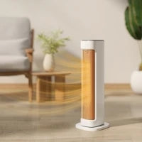 Termoventilatore Ceramico 2000W con 3 Temperature Regolabili, Timer 15H, Telecomando, Bianco