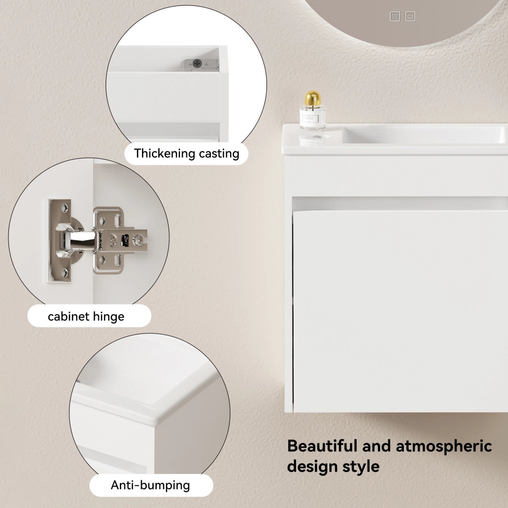 Armadietto Bagno 46 cm ¨C MINIMAL ¨C Bianco, 1 Anta, Salvaspazio
