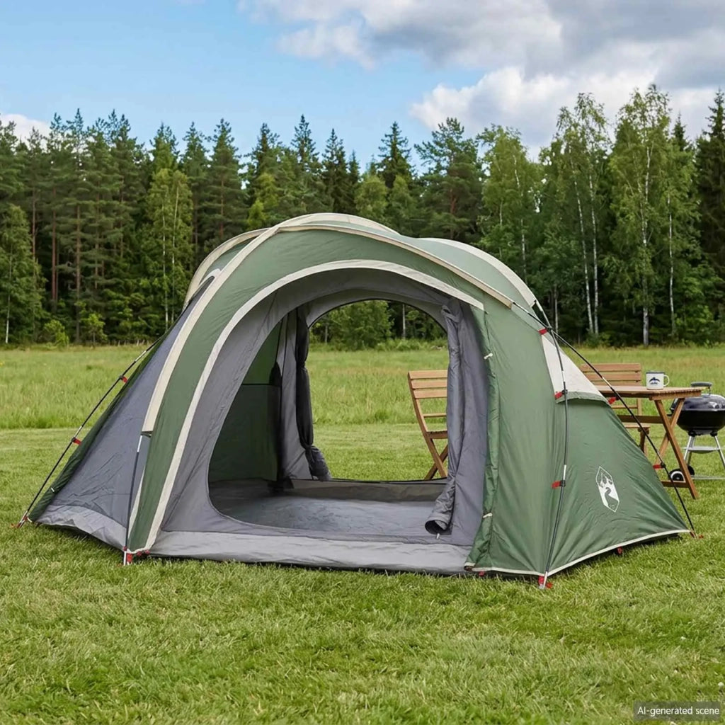 Tenda da trekking con telo impermeabile 3 persona Verde 42042218