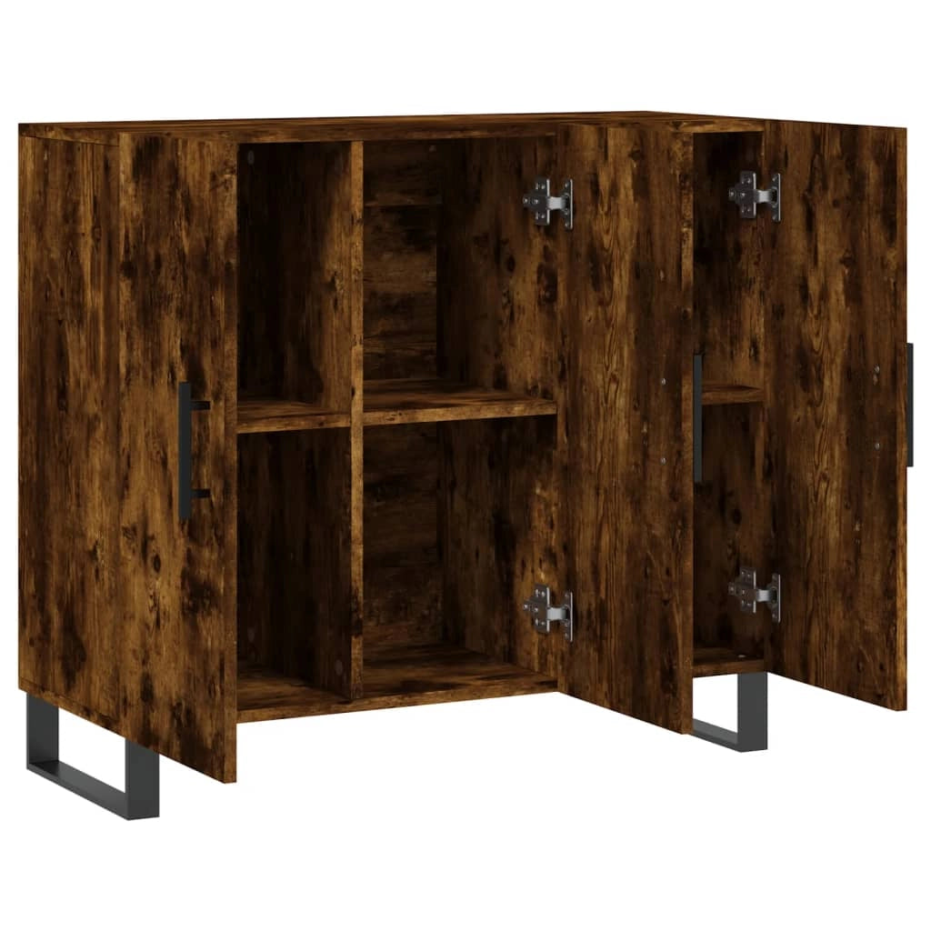 Buffet credenza cassettiera armadio mobile contenitore organizer per cucina soggiorno salotto 90 x 34 x 80 cm legno ingegnerizzato marrone 02_0031124