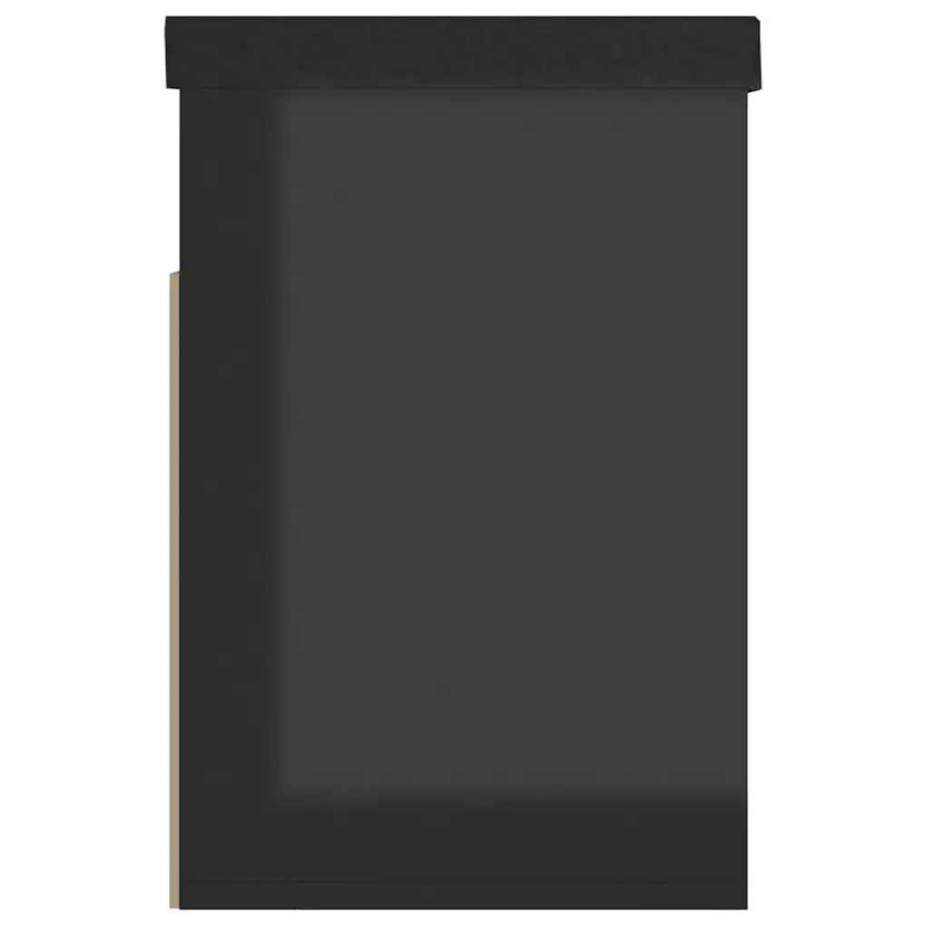 Panca Porta Scarpe Cuscino Nero Lucido 80x30x47cm Multistrato 326766