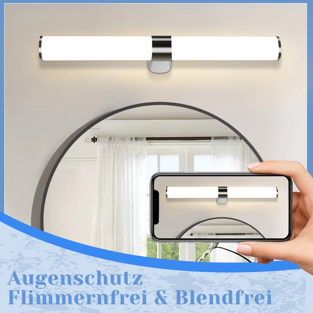 ZMH Lampada da specchio per bagno Moderna 60cm cromata per camera da letto IP44