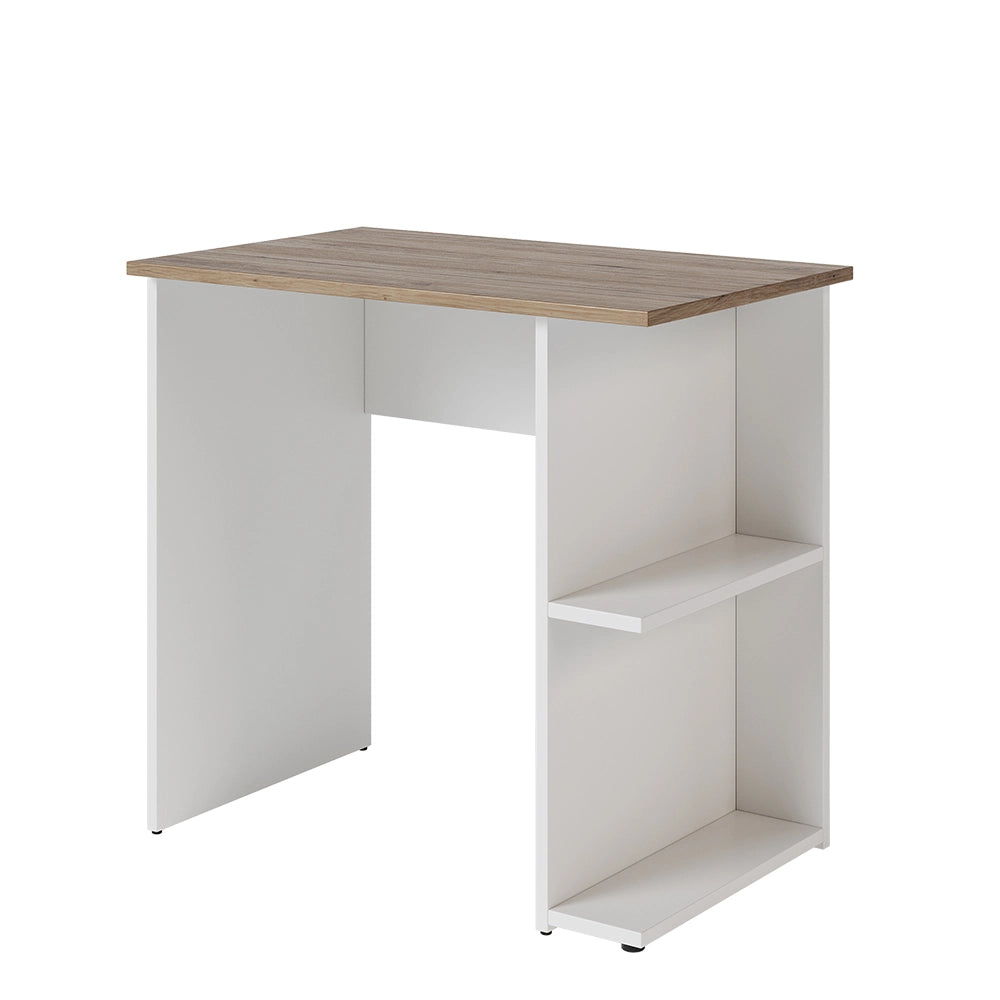 Vicco Scrivania con ripiani Bianco/Artisan 80 x 50 cm