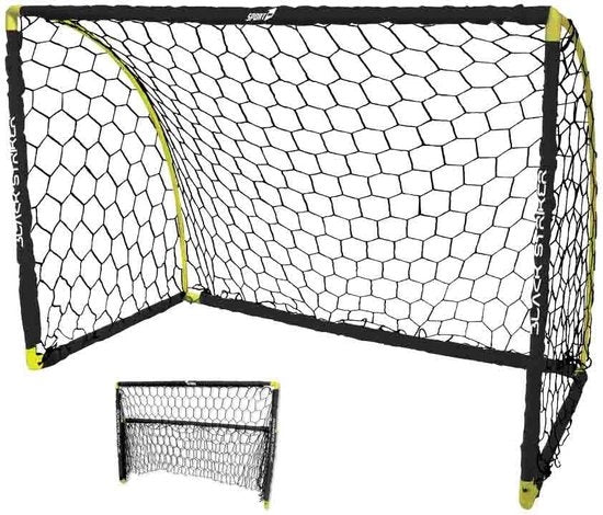 Campo da calcio pieghevole - 180 x 91 x 120 cm - per bambini - nero
