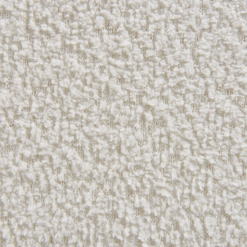 Letto matrimoniale in tessuto bouclé bianco sporco 160 x 200 cm stile moderno
