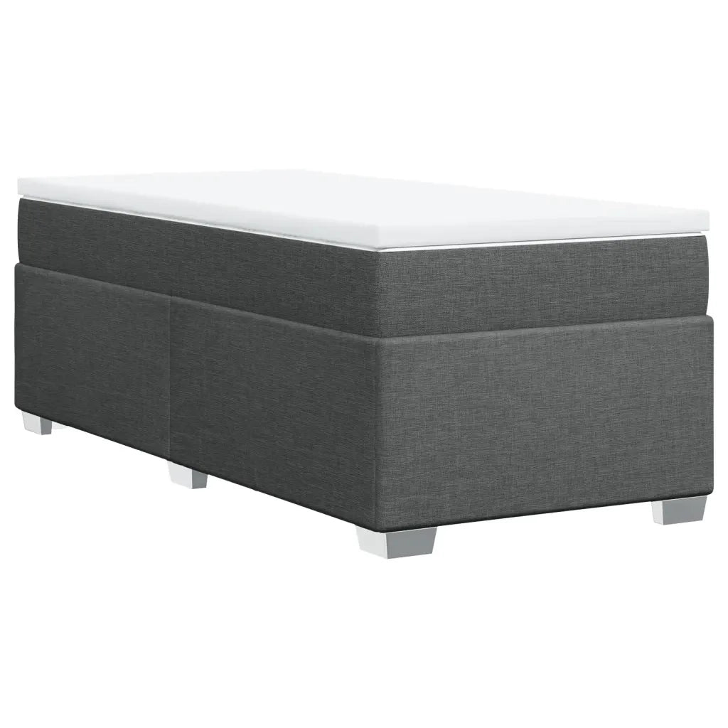 Giroletto a Molle con Materasso Grigio Scuro 90x190 cm Tessuto 3285096