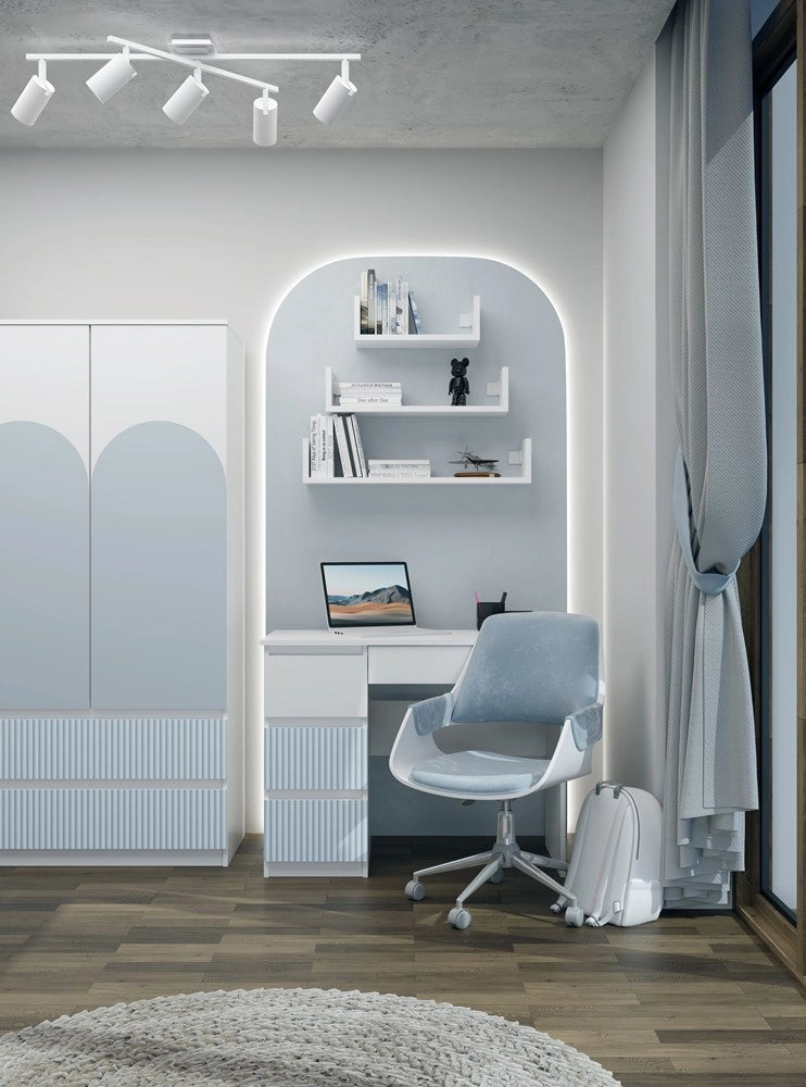 Scrivania MIJAS sinistro ARTESO blu blu per ufficio e studio