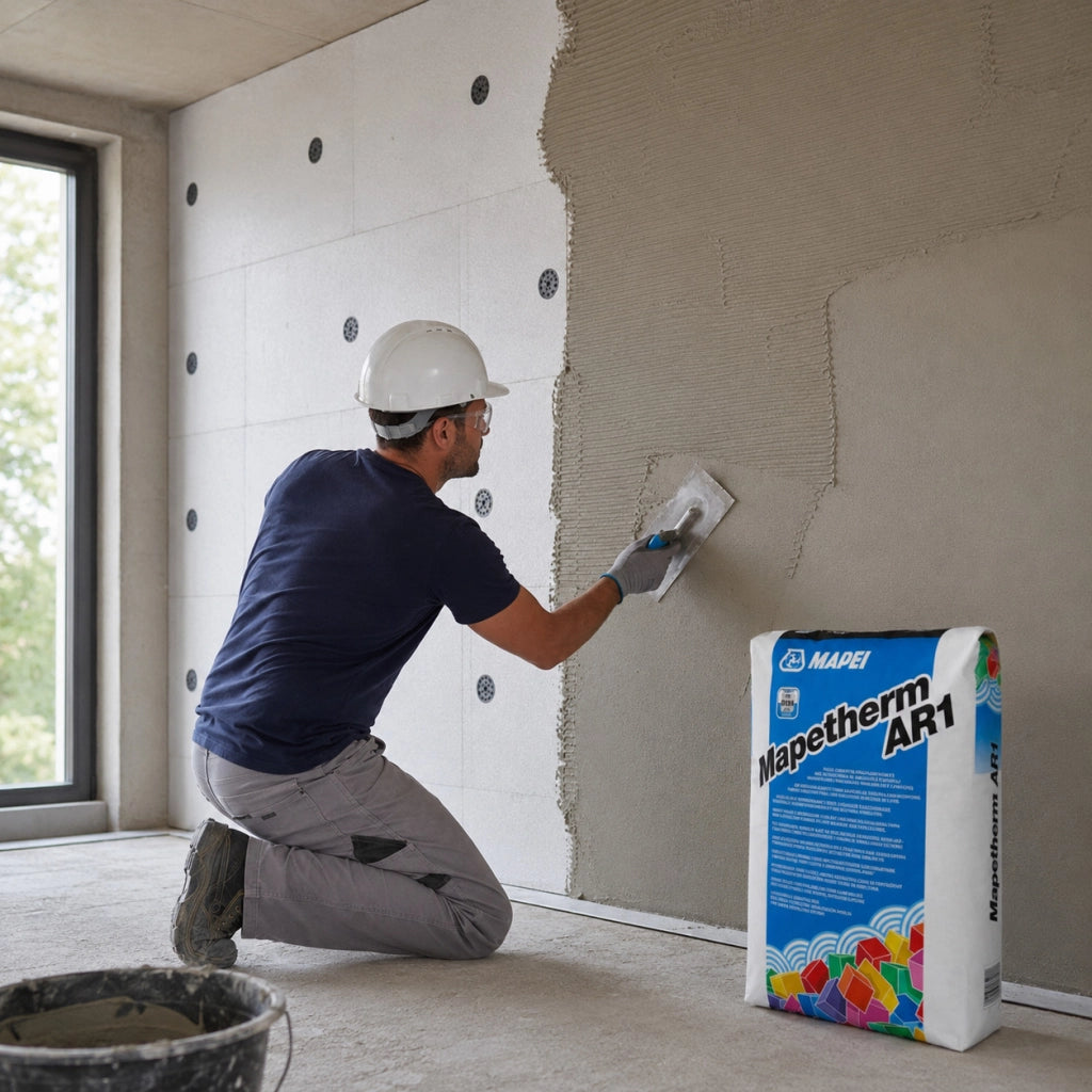 Collante rasante mapetherm ar1 gg pannelli termoisolanti colore bianco 25 kg