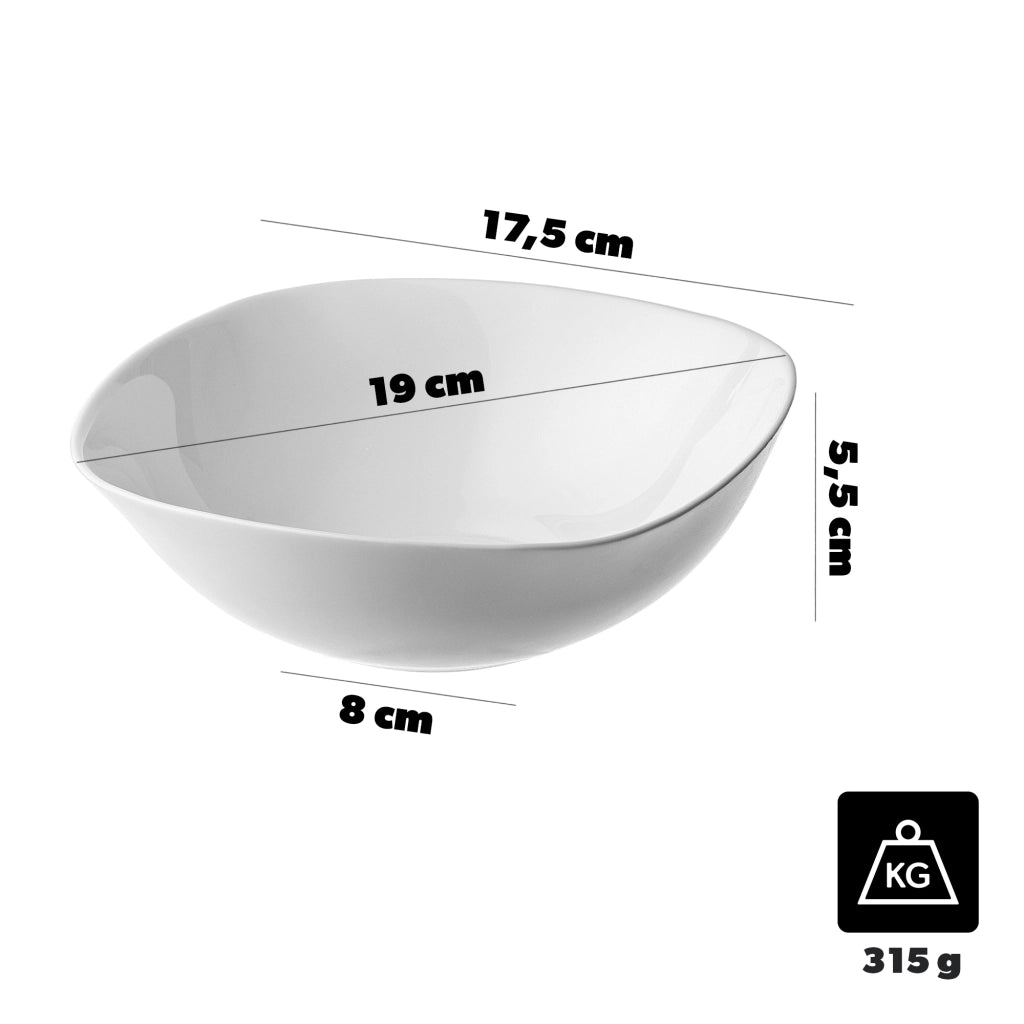 Servizio di stoviglie KADAX da 36 piatti, colore bianco