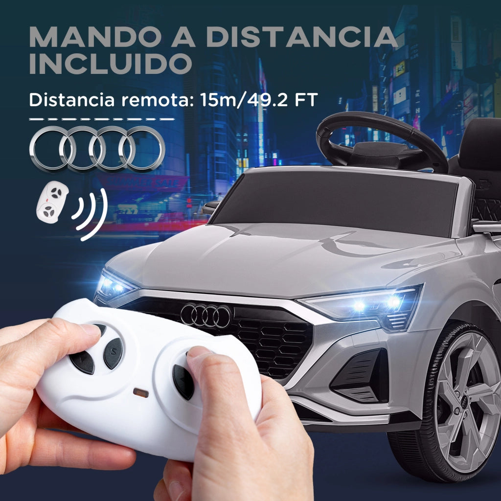 Auto Elettrica per Bambini Audi Q8 ¨C Xylo ¨C 12V con Telecomando, Fari, Clacson e Musica, Grigio
