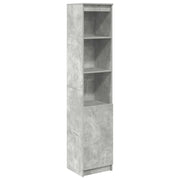Credenza | Madia | Buffet da pranzo | Armadio da pranzo Grigio Cemento 37,5x35x180 cm in Legno Multistrato