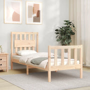Giroletto con Testiera Small Single-Struttura Letto in Legno Massello 134535