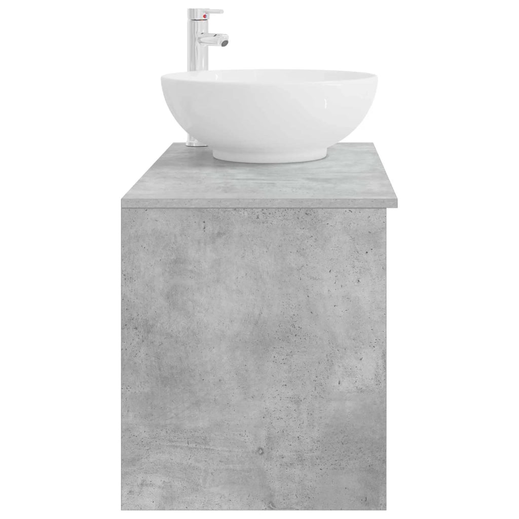 Set di mobili per il bagno 2 pcs Grigio Cemento 3403915