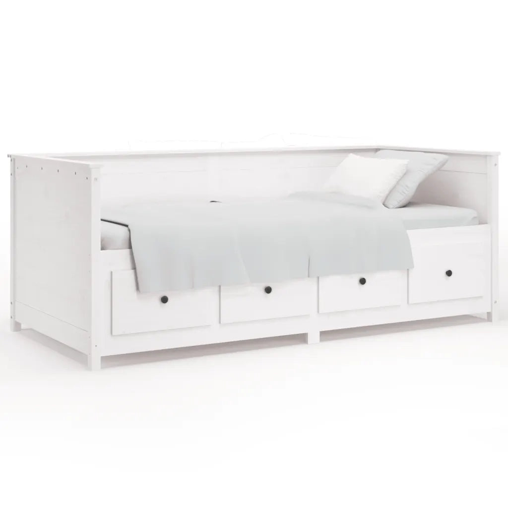 Dormeuse senza Materasso Bianca 80x200 cm Legno Massello Pino 820907