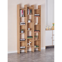 Libreria 15 Ripiani 96x24,8x192 cm in Legno MDF Rovere