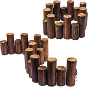 Bordi in Legno Flessibili - 2 Pezzi di Balaustra in Legno di Massa per Giardino