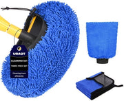 Borstelhoes per SB Borstel, Asciugamano per Autowas per Borstel con 2 x Microfaccia e 1 x Guanto da Panno - Pulizia Gentile, Nessun Strappo, Alta Assorbimento Acqua - per tutti i Borsetti