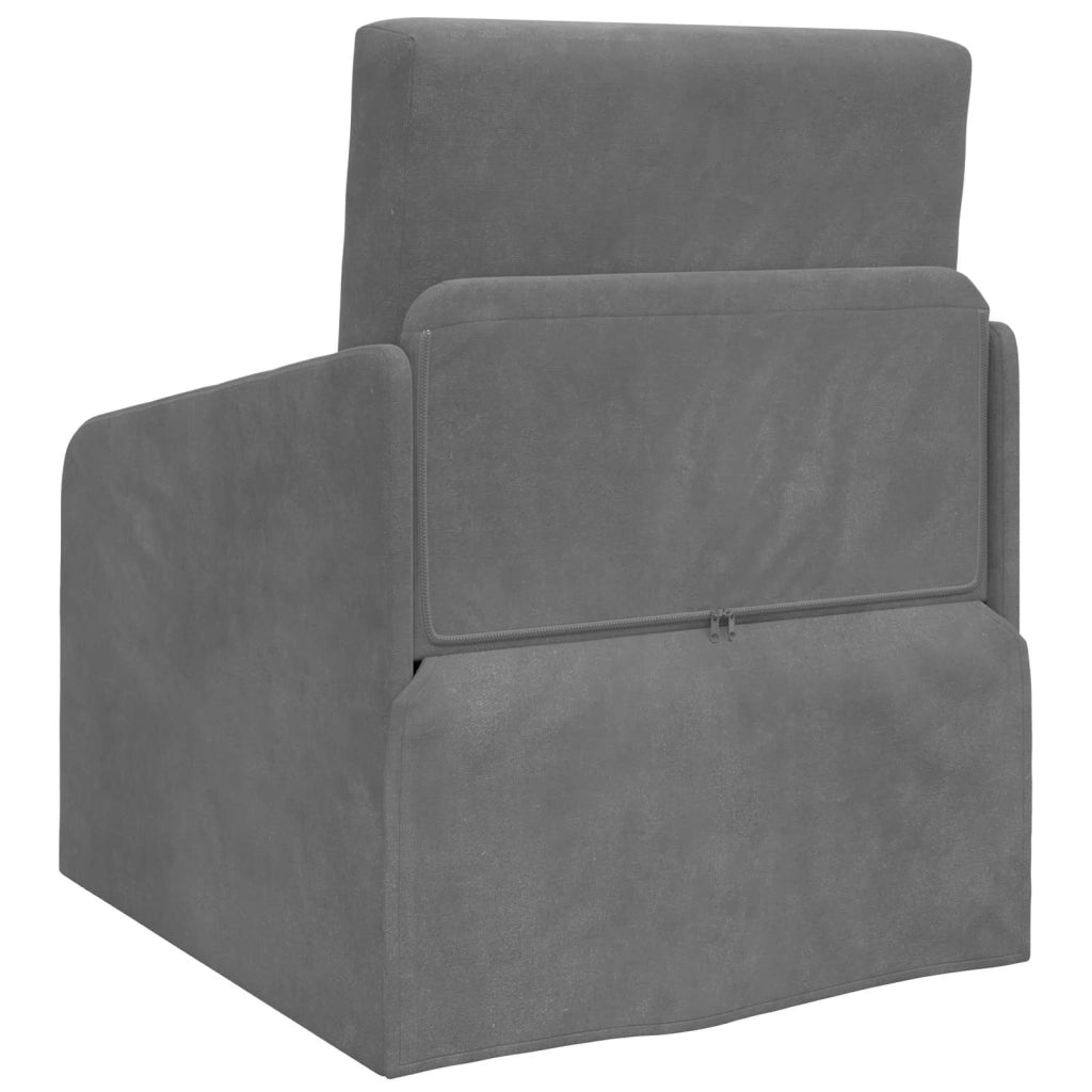 Divano letto Grigio scuro 65 x 80 x 83 cm Velluto 4106649