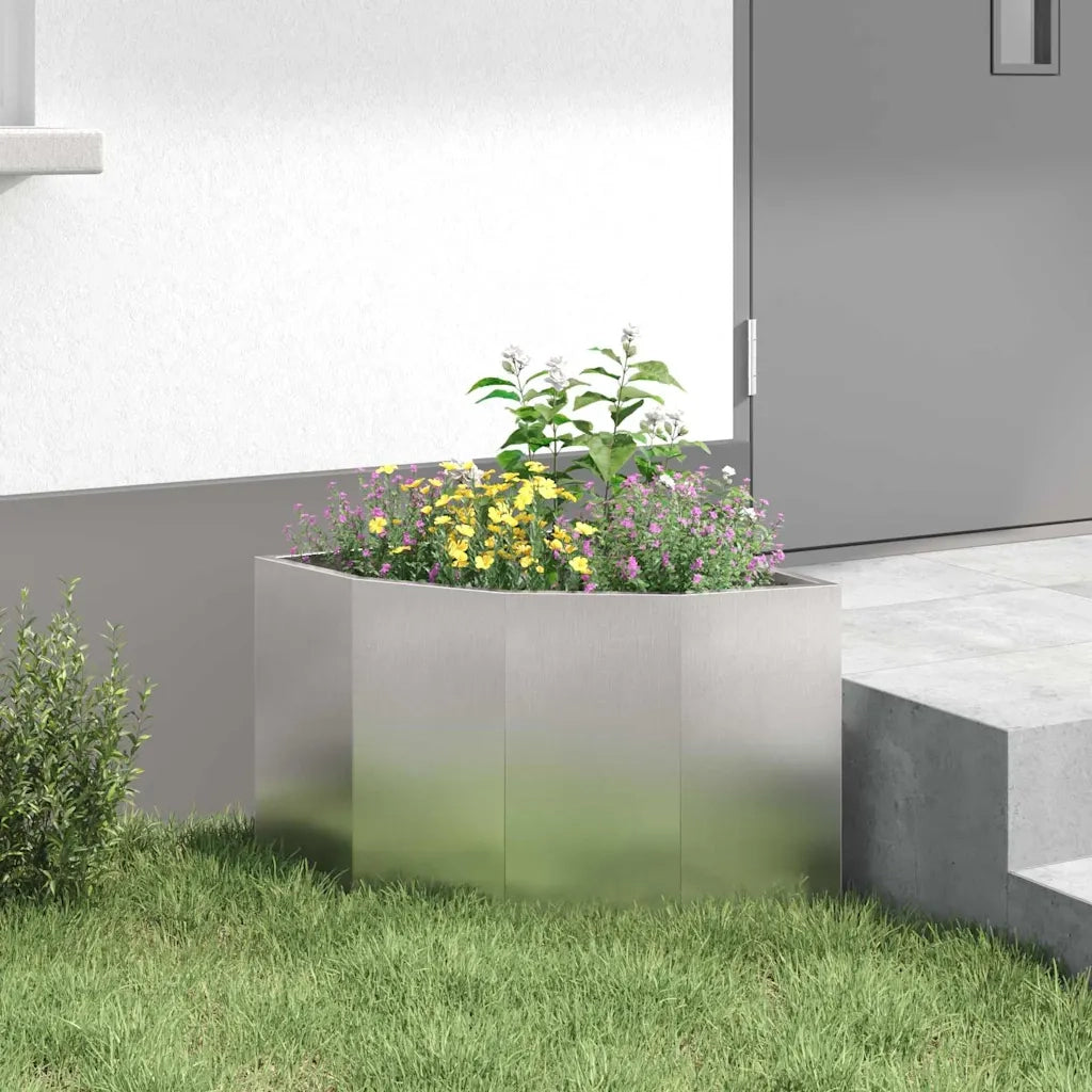 Vaso d'angolo Argento 45 x 45 x 35 cm Acciaio inossidabile