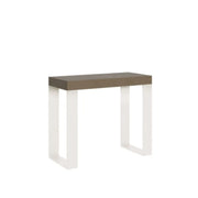 Consolle allungabile 90x40/300 cm Tecno tortora gambe bianche