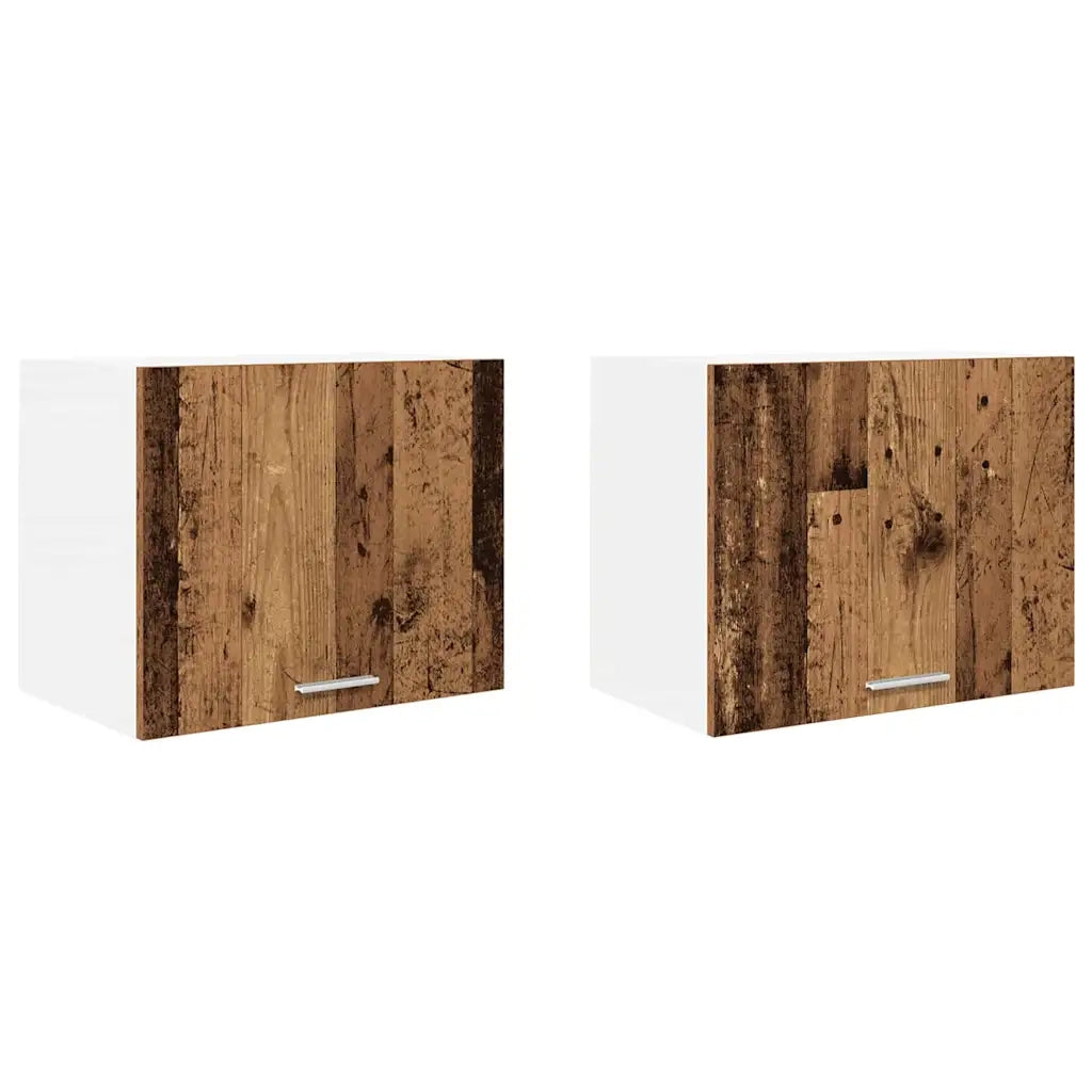 Armadio pensile 2 pcs Legno Antico e Bianco 50 x 31 x 40 cm 884159