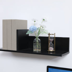 Mobile Porta TV con 2 Mensole 180x33,5x42 cm in Legno Nero