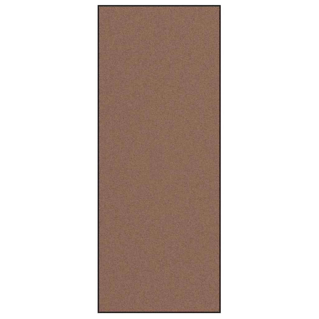 Zerbino d'ingresso moderno rettangolare 120 x 300 cm antiscivolo e resistente in poliammide marrone 02_0057982