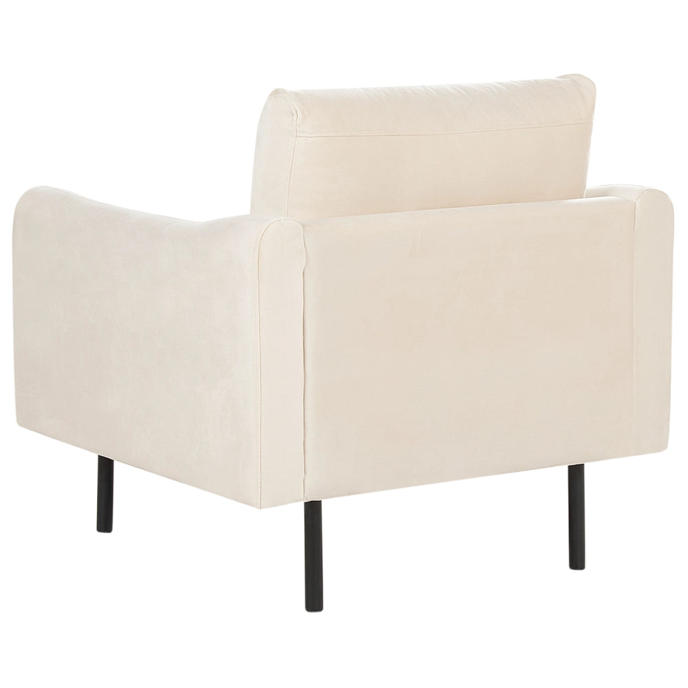 Set da soggiorno in velluto beige chiaro 5 posti Gambe Nere Stile Retrò Moderno