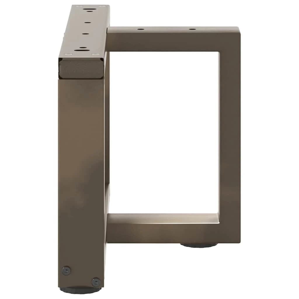 Set di 2 gambe per tavolino a forma di T 40 x 25 x 30 cm design moderno con piedini regolabili acciaio nero 02_0057277