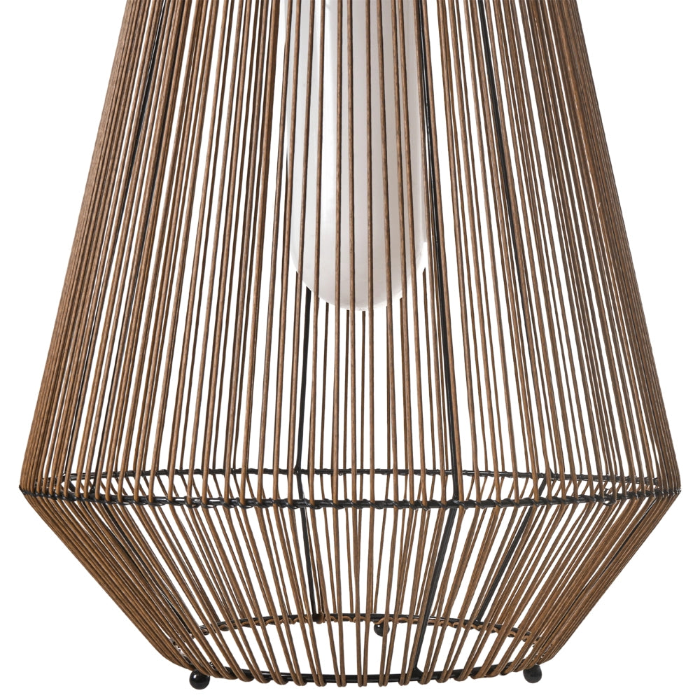 Lanterna solare Materiale sintetico naturale LED Decorazione per interni ed esterni A basso consumo energetico Rustico Boho