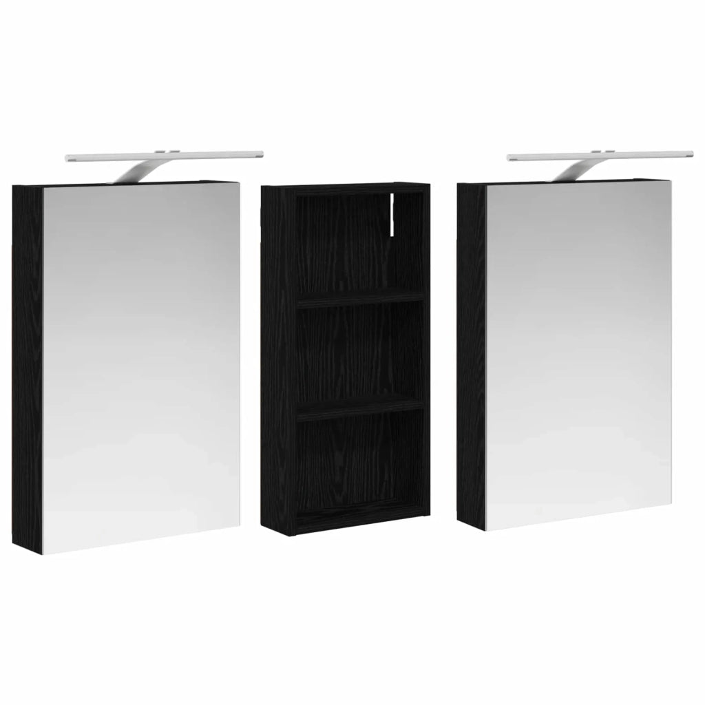 Set di Armadi da Bagno con porta 3 pcs 110 x 10,5 x 60,5 cm