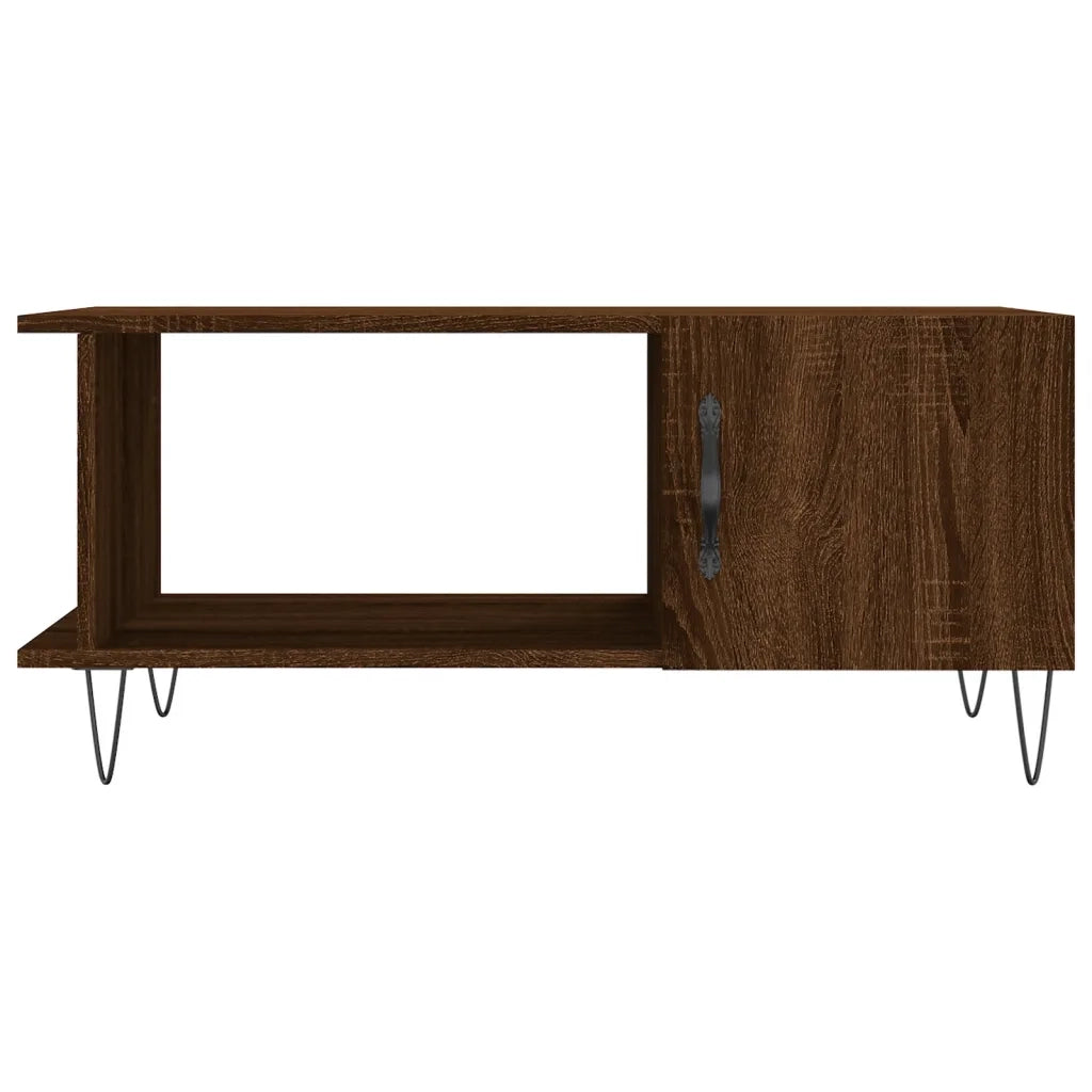 Tavolino da Salotto Rovere Marrone 90x50x40cm Legno Multistrato 829491
