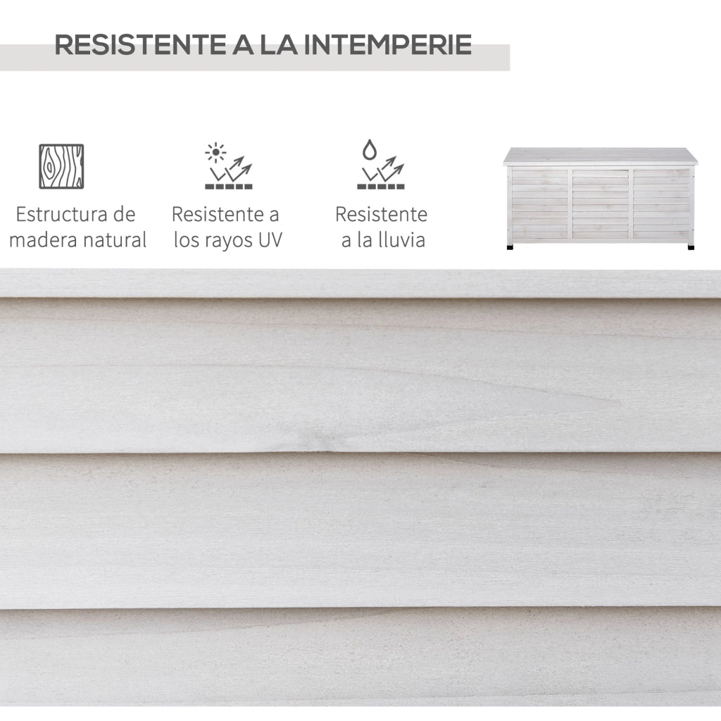 Baulo Giardino Legno Impermeabile ¨C zephmum ¨C Bianco 127x56x60 cm