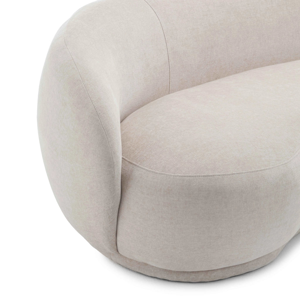 Divano in tessuto beige a 3 posti L 266 cm